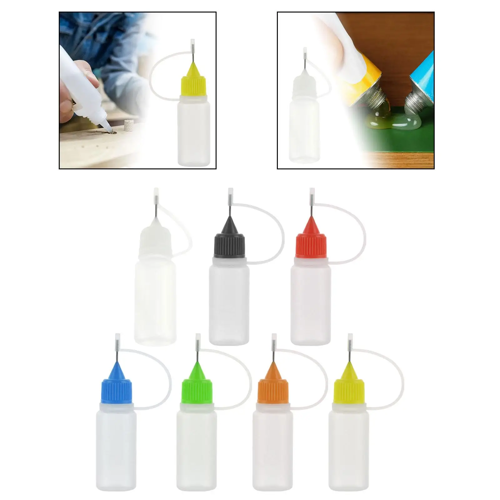 Set of 10 Empty Squeeze Bottles for Acrylic Painting and Oil Crafts