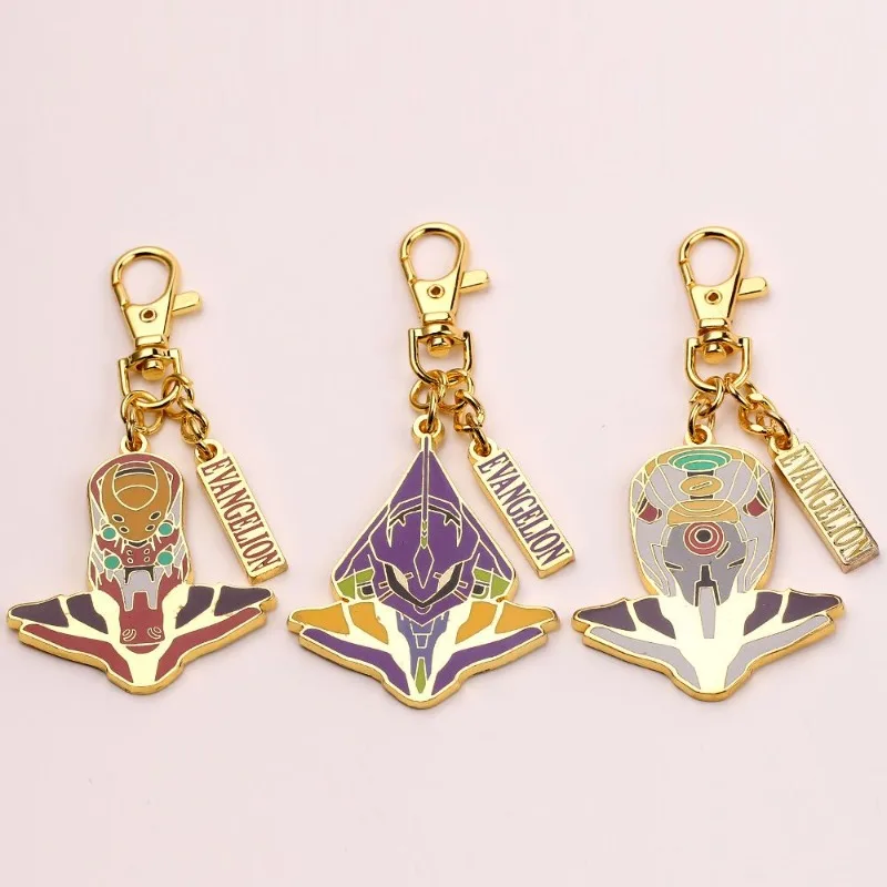 Evangelion Creative Cartoon Animation Decorative Zinc Alloy Keychain Pendant