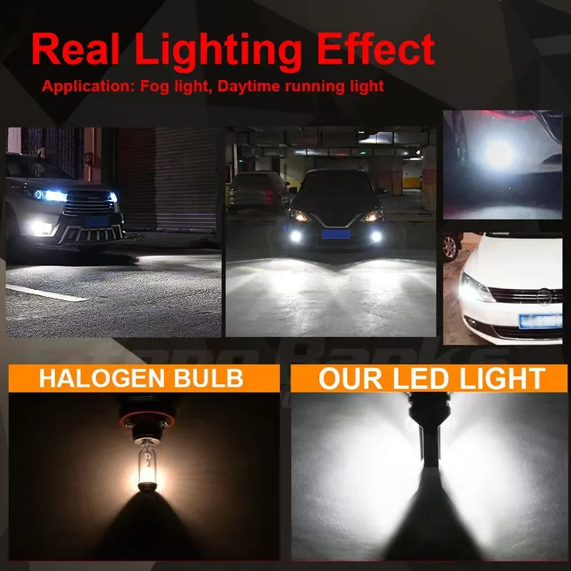 2개입 H7 H4 LED 헤드라이트 안개등 캔버스 H1 H3 H8 9005 9006 H16 LED 라이트 자동차 안개등 전구 30000LM 35W 12V 6000K 화이트