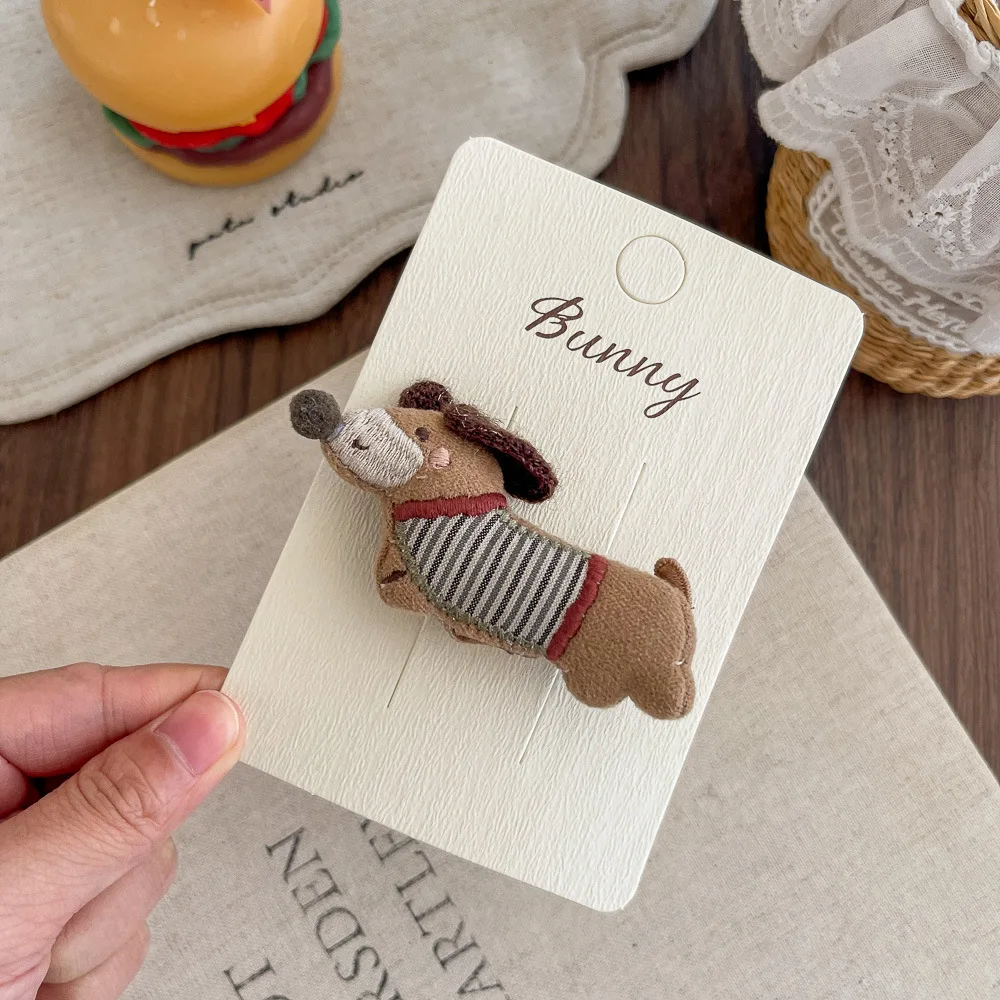Cartoon Fabric Cute Dachshund Children's Hairpin High Elasticity Does Not Hurt Hair Rubber Band Hair Accessories New Hair Band