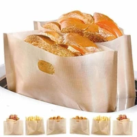 12Pcs Reusable Toaster Bag Non-Stick Bread Baking Bag Sandwich Bags Toast Microwave Heating Pastry Tools 17X19cm 2