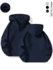 Men's solid color half zip hoodie, casual plain long sleeve pullover sweatshirt men's wear, autumn dress, autumn and winter wear 3