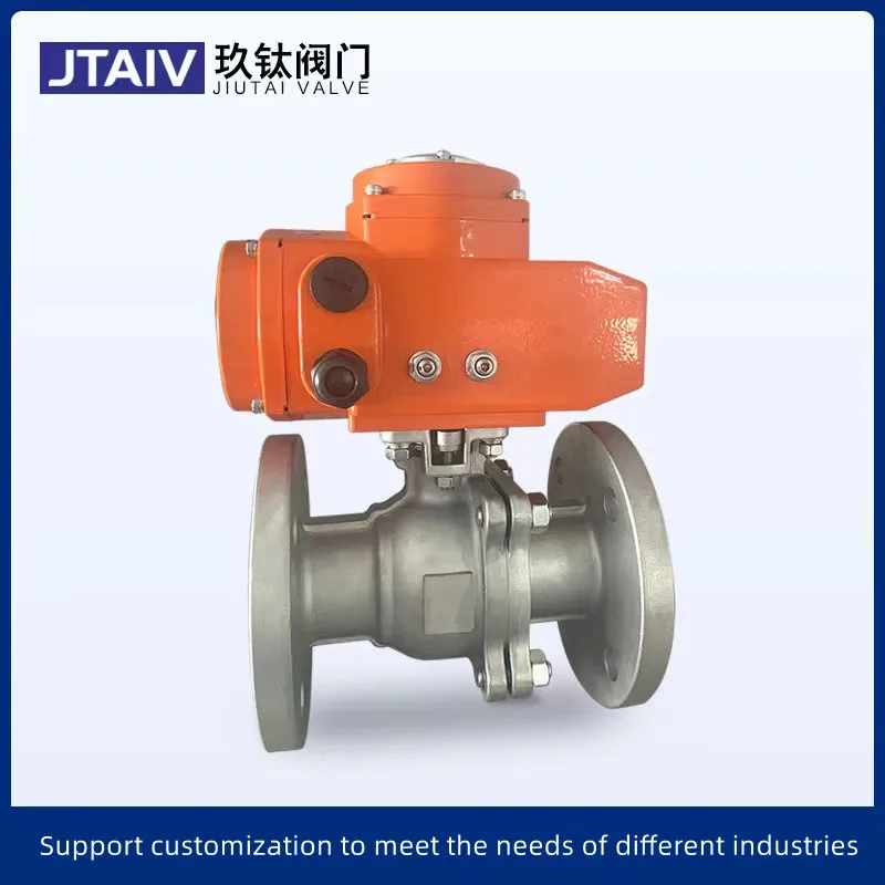 JTAIV 2 inch Pipe fittings 2 Way Flange Water Stainless Steel Water Flow Control motorized Electric Ball Valve