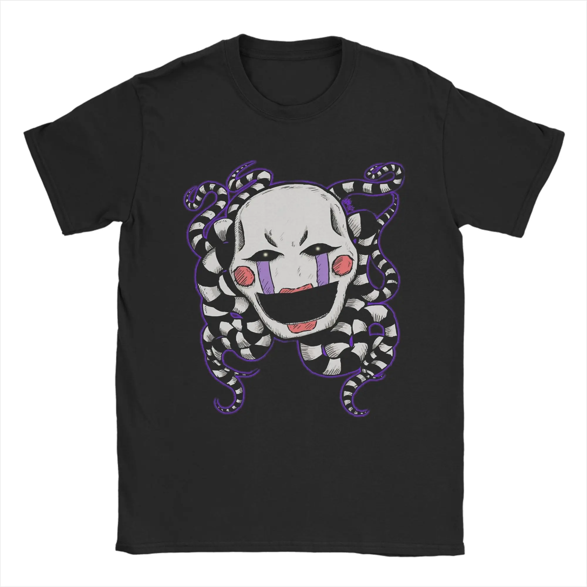 Men's Pure Cotton FNAF Freddy's Humor Crewneck T-Shirt - Short Sleeve Plus Size Top