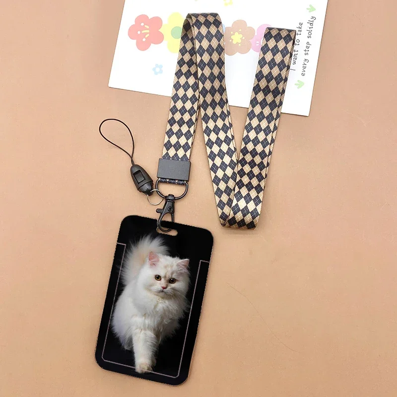 Versatile Animal Print Lanyard with ID Badge Holder & Charm