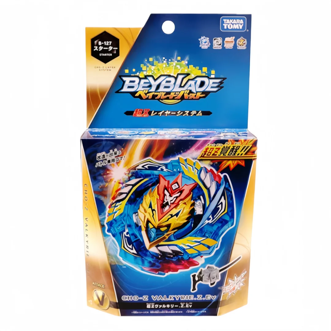 מקורי TAKARA TOMY בייסקולקטור TT B-127Cho-Z Valkyrie / Turbo Valtryek .Z.Ev בייבלייד ברסט סטארטר עם משגר