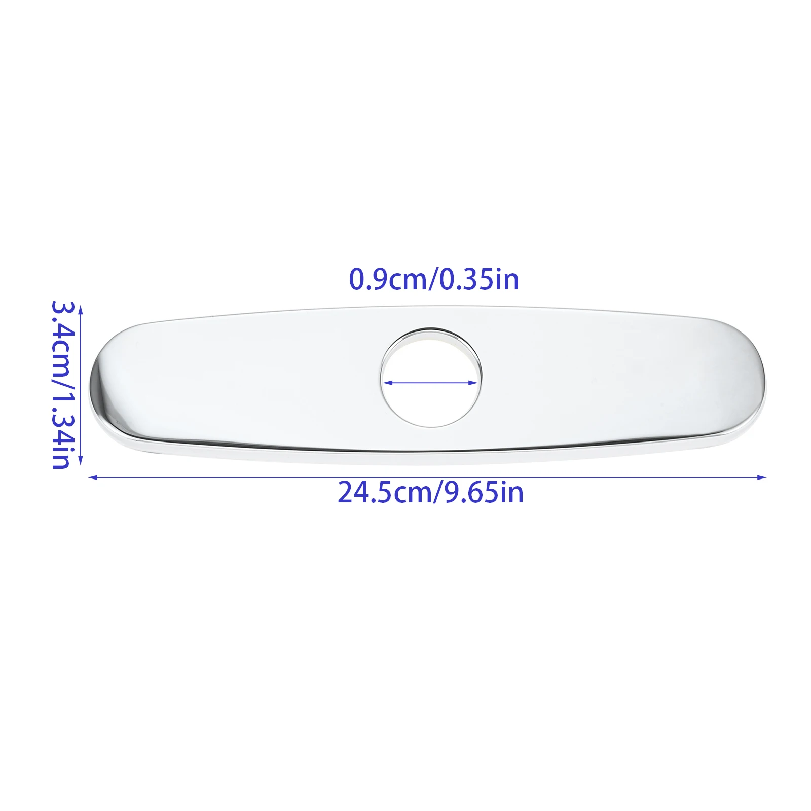 Stainless Steel Deck Plate for Kitchen or Bathroom Sink – Single or Triple Hole Decorative Faucet Cover