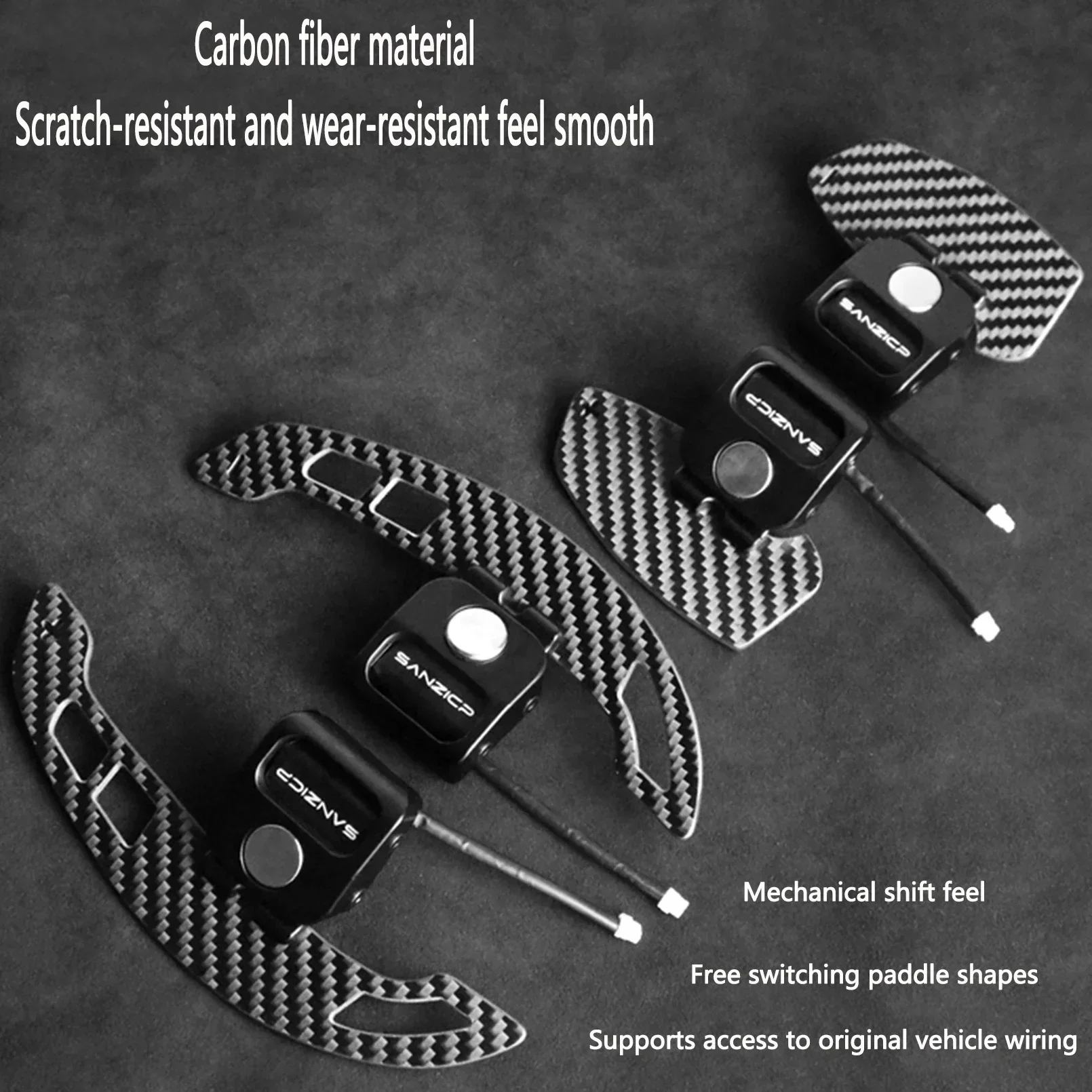 For Audi B9/B9 PA A3 A4 A5 S3 S4 S5 RS3 RS4 RS5 Steering Wheel Shift Paddle Carbon Fiber Magnetic Shifter Paddle Car Dial Shift