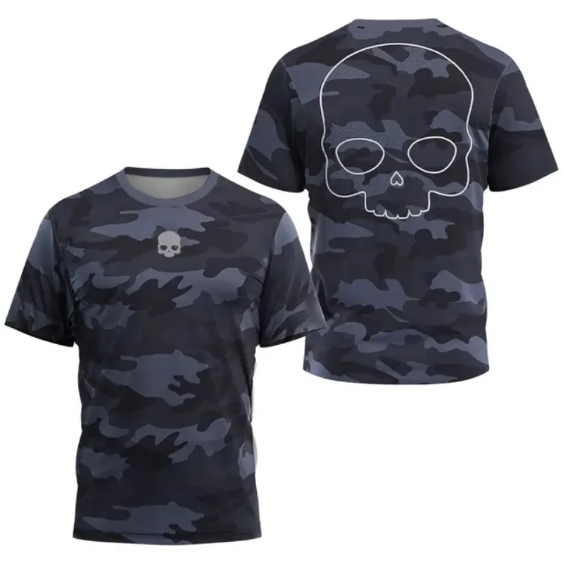 25 Latest Hot Summer Casual Sports Skull Print Crew Neck Top, Quick-drying Adult and Children's T-shirt, Comfortable and Loose