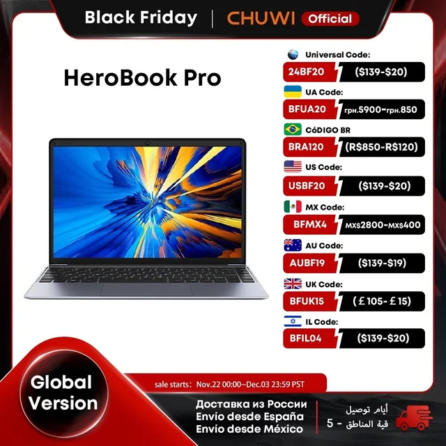 Chuwi Herobook Pro 14 1 1920x1080 Resolution Intel Celeron N4020 Dual Core Windows 10 Os 8gb.jpg