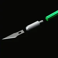 Engraving Non-Slip Metal Scalpel Knife Kit + 50/20/10/5pcs #11 Blades Cutter Craft Knives for Mobile Phone PCB Repair Hand Tools 4