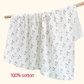 Swaddle Coperta per neonato Coperta in mussola Lenzuolo Asciugamano da bagno per bambini Multi disegni Funzioni Avvolgere il bambino Trapunta per neonato