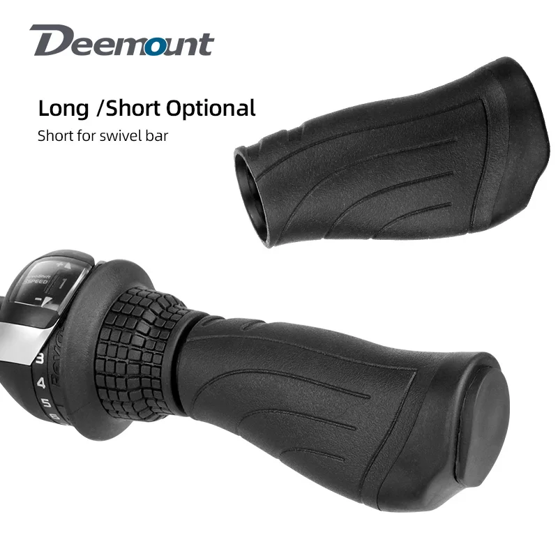 Bicycle Handlebar Grips 137mm 93mm 22.2mm Rubber Casing