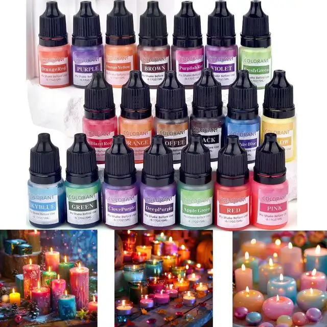 5ml Candle Color Dye Candle Making Dye Candles Pigment Dye Colors DIY Handmade Soap Candles Making Liquid Bath Colorant