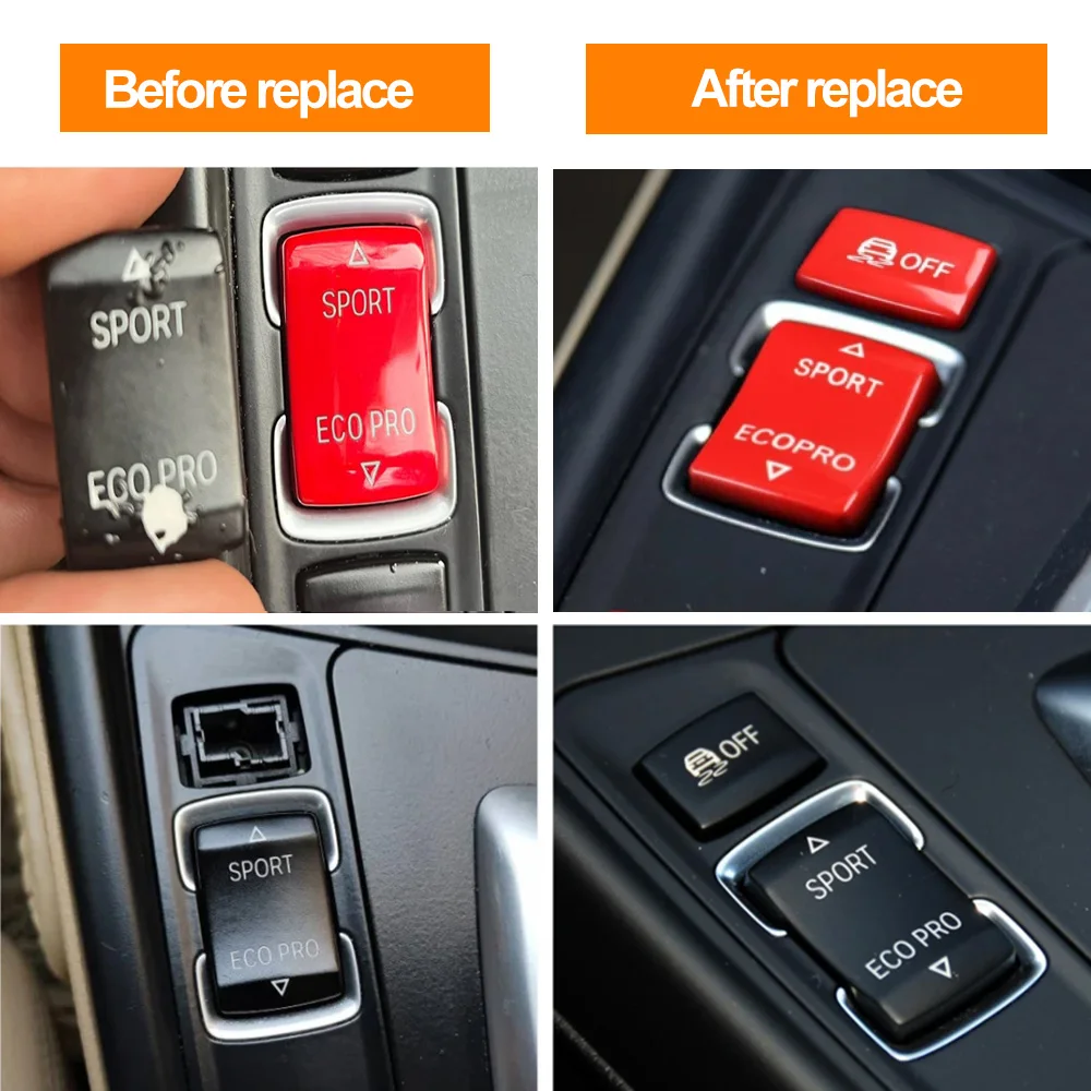 Enhanced Car Console Sport Button Key Cover with ESP Anti-Slip and Radar Sensor Features
