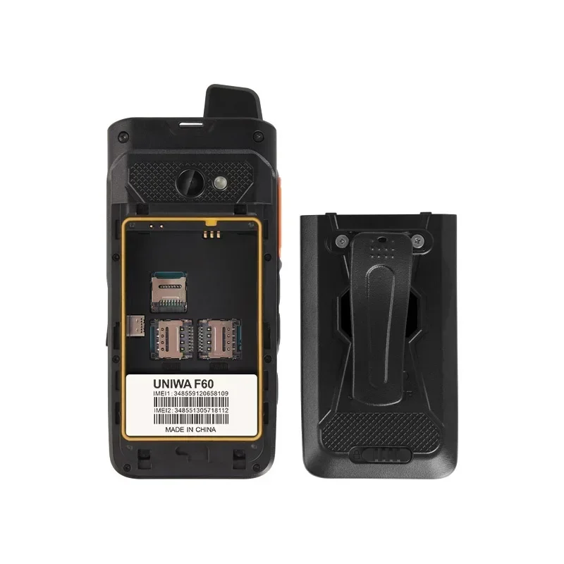 UNIWA F60 IP68 방수 2.8인치 NFC 및 SOS 버튼 안드로이드 POC 젤로 라디오 4G SIM 카드 무전기