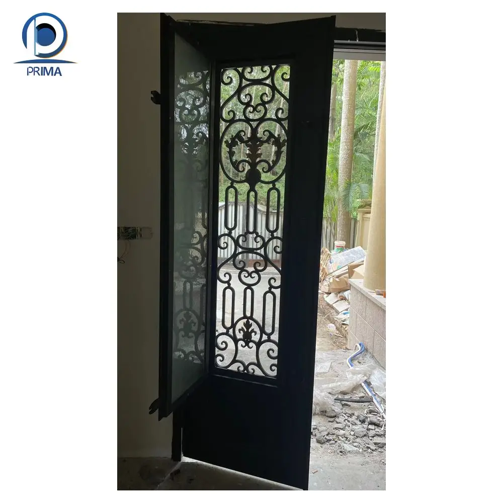 Prima Size Luxury Wrought Iron Garden Gate Easy Assembly Swing Open Style For Villa Made Of Steel