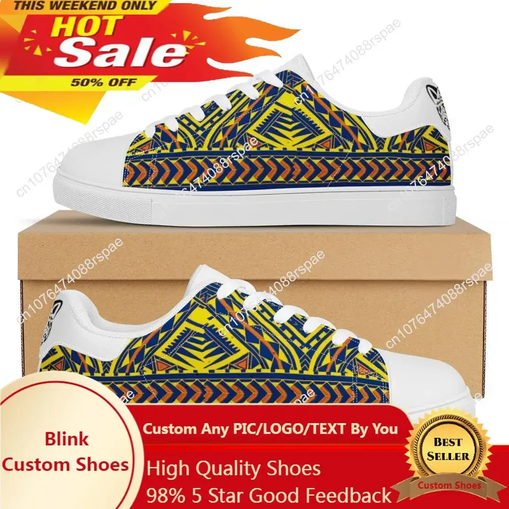 Good Quality Polynesian Samoa Tribal Sia Flat Sneaker Printed Custom 1 MOQ Fashion Walking Sport Shoes Light Women Running Shoes