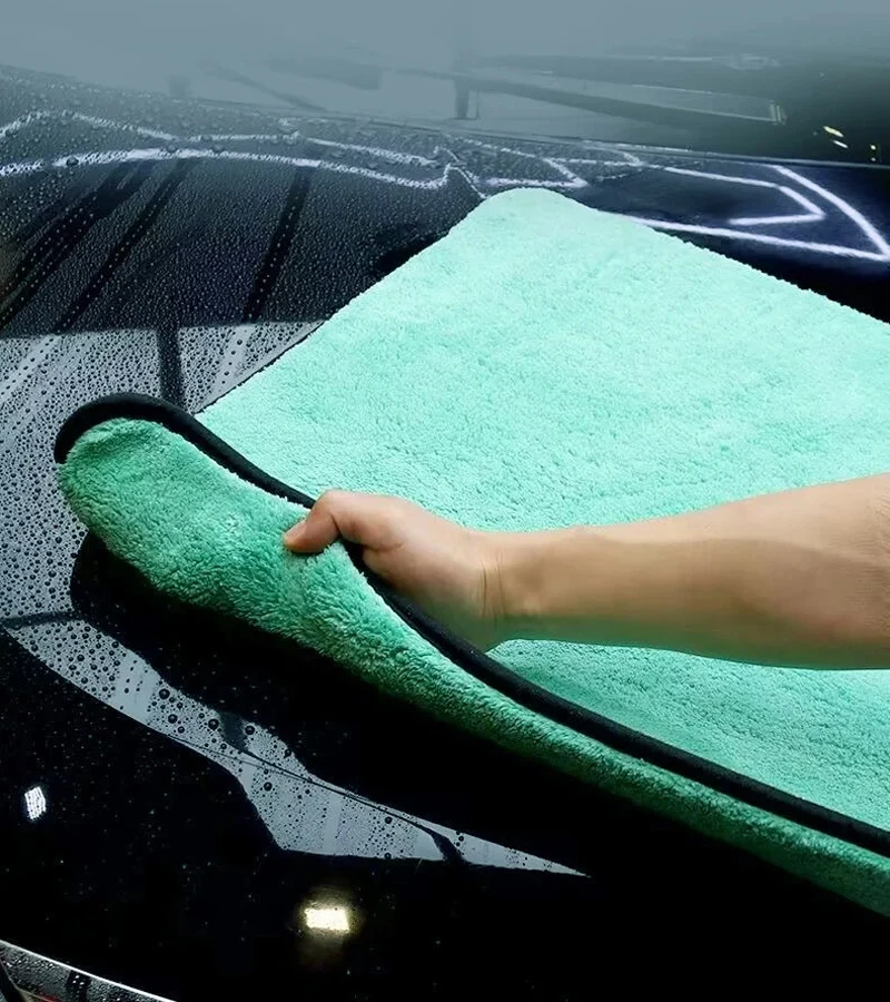 1200GMS Superweiches Premium-Mikrofaser-Trockentuch Deluxe-Handtuch Haushaltsreinigungstücher Ultra-Absorbancy-Autowaschtuch 1 Stück – Detail 3