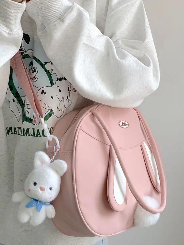 JIAERDI Rabbit Cute Y2k Handbag Women Vintage Harajuku Pu Leather Casual Shoulder Bag Female Large Capacity Kawaii Tote Bag Chic