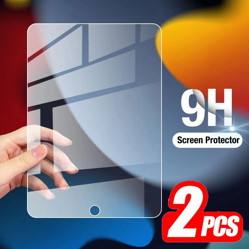 9H Tempered Glass For Apple iPad Air Pro Mini 1 2 3 4 5 6 7 8 9 7.9 9.7 10.2 10.5 11 12.9 2021 2020 Screen Protector Tablet Film android tablet with keyboard