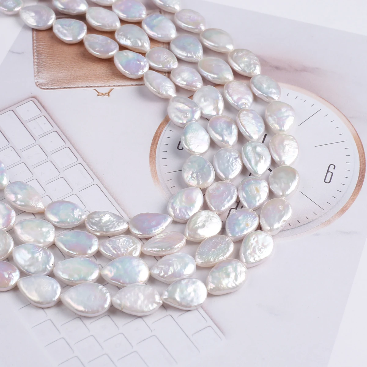 Natural Pearl Small Drop Delicate Shape Elegant Appearance for DIY Jewelry Making Handmade Bracelet Necklace Length 36cm