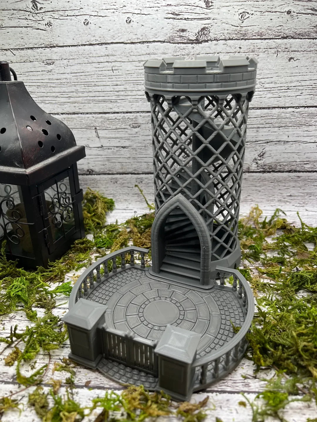 Hollow castle dice tower table game accessories props DND COC sieve tower running group borad game tool game dice dice set