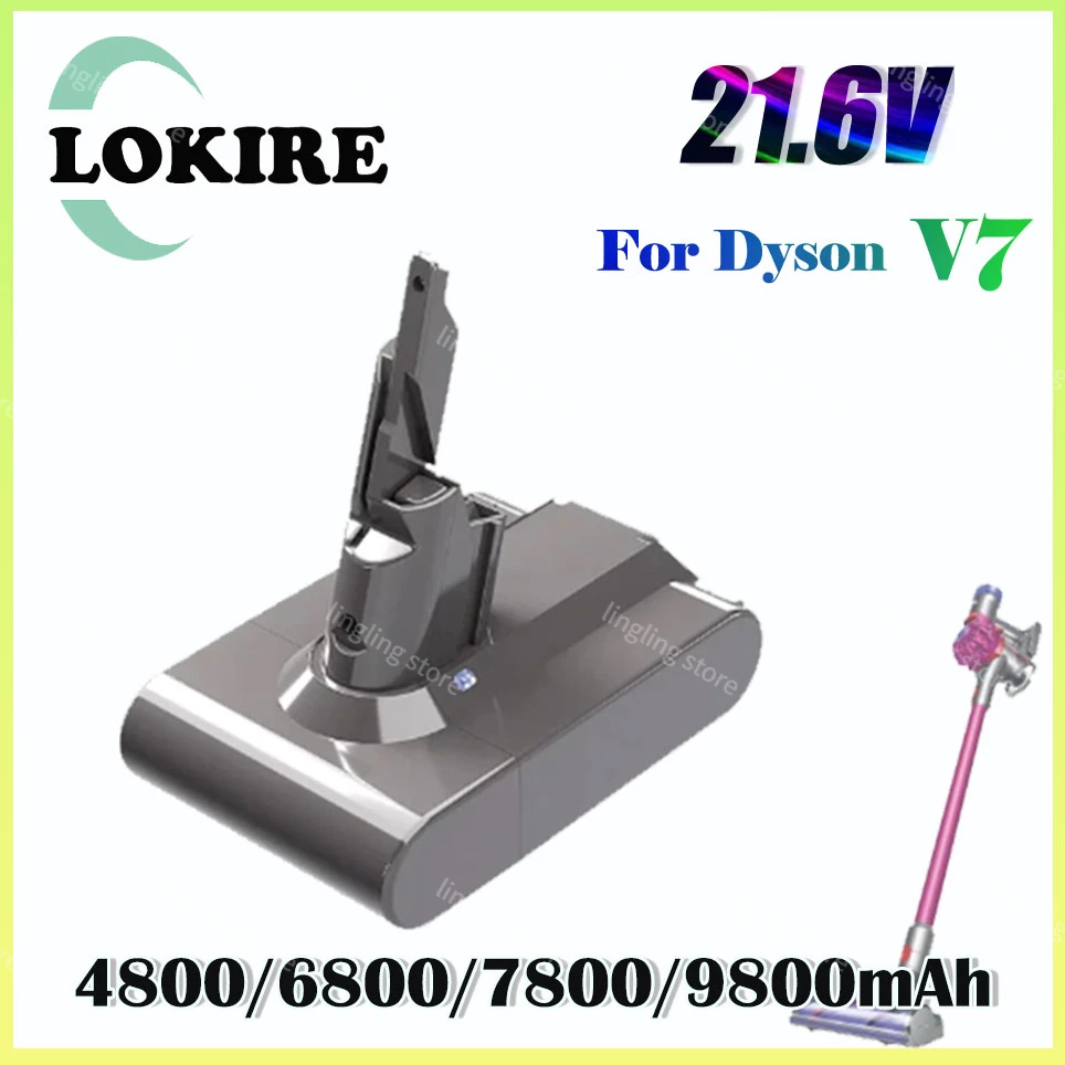 

21.6V Replacement Battery for Dyson 21.6V V7/SV11 Motorhead Pro V7 Trigger V7 Animal V7 Car + Boat Handheld Vacuum Cleaner