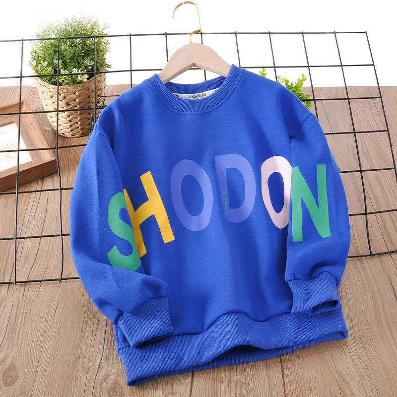 

3-16 Years Spring Autumn Clothing Tops Gilrs Boy Cotton Letters Printing Sweatshirt Gilrs Boys Fashion Clothes Kids Sweatshirts