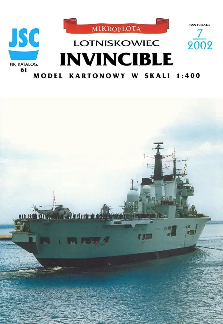1 400 Paper Model British Aircraft Carrier Invincible