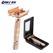 

BAILI BD177 Gloden Plating Safety Razor Shaver For Men Elegant Classic Stainless Alloy Double Edge Razors