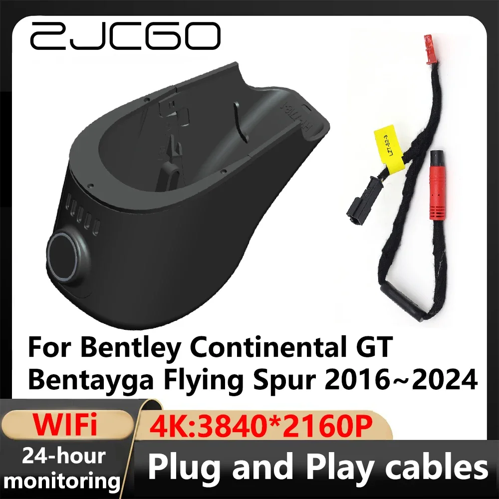 

ZJCGO 4K Wifi 3840*2160 DVR Dash Cam Camera Video Recorder for Bentley Continental GT Bentayga Flying Spur 2016~2024