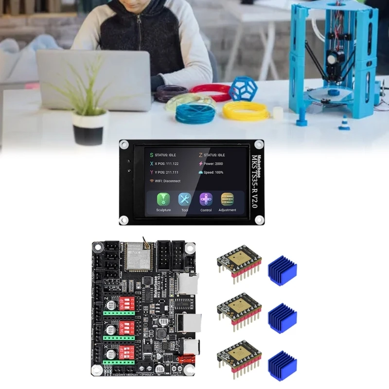 

Engraving Machine Mainboard DLC32 V2.1 Control Board TS35 LCD 3Pcs TMC2209 Drop Shipping