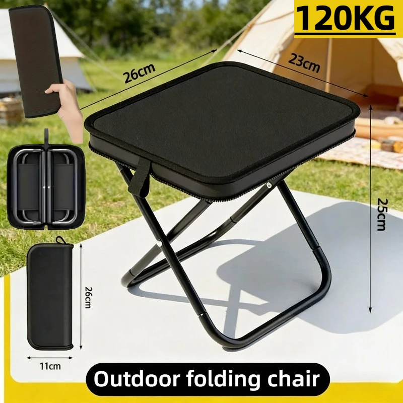 Tabouret pliant portable léger pour pêche - Siège compact sac à main pour randonnée camping et plage