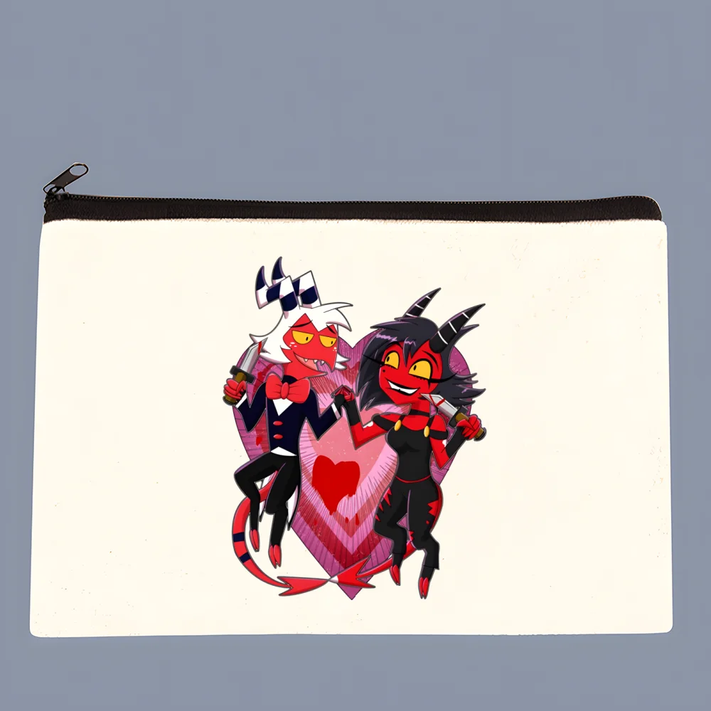 Helluva Boss Canvas Coin Purse Coin Purse Illustration Key Case Simple Small Cloth Bag New Creative