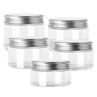 Plastic Jars Empty Makeup Container Clear Bottle For Kitchen Storage Dry Food 200/300/400/500ml PET Container Jars Pot with Lid 1