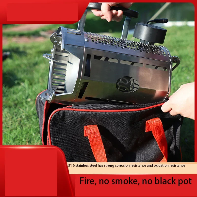 Portable Wood Stove Removable BBQ Stove Household Stainless Steel Wood