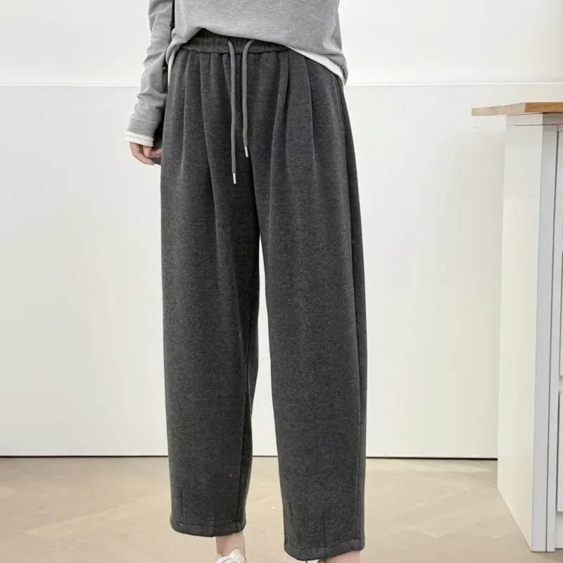 XXXXL Fashion Plus Size Women's Harem Pants Autumn New Simple And Classic Solid Color Casual Radish Bottoms 041