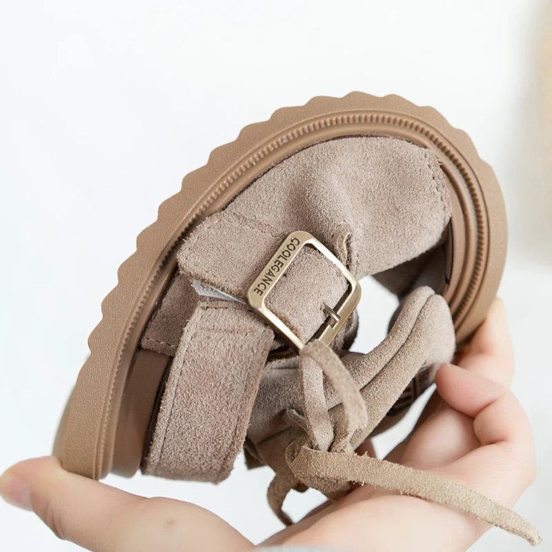 Sandals Boys Fashion Summer Shoes 3-16 Years Girls Open Toe Matte Pu Leather Shoes Sandals Children Slippers