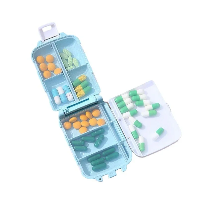 1PC Weekly Pill Box 8 Grids Medicine Organizer Tablet Storage Box Travel Pill Case Drug Dispenser Container Health Care Portable