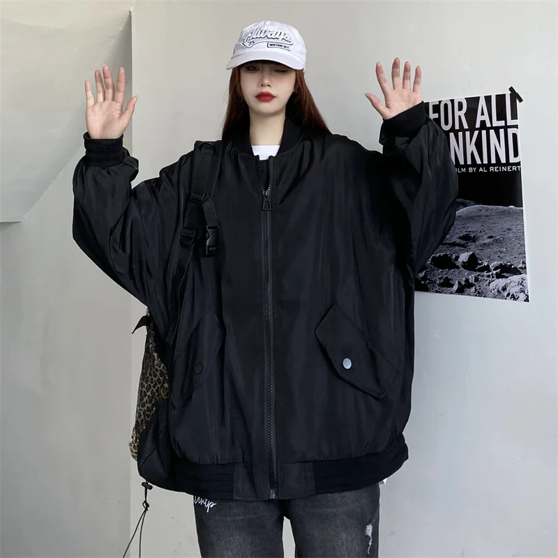South Korea ins2022 Autumn Personality Versatile Korean Version of Street Loose Baseball Uniform Bomber Jacket Jacket Men Women