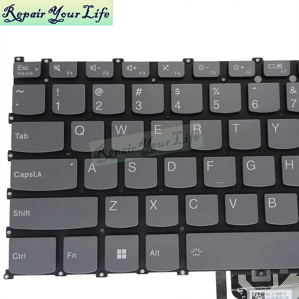 Teclado Retroiluminado Inglês dos Eua para Lenovo Teclado do Portátil Luz de Fundo Ioga 14irl8 82yl em Ph4sb-us V222320as1-us Sn21k12158 - Imagem 3