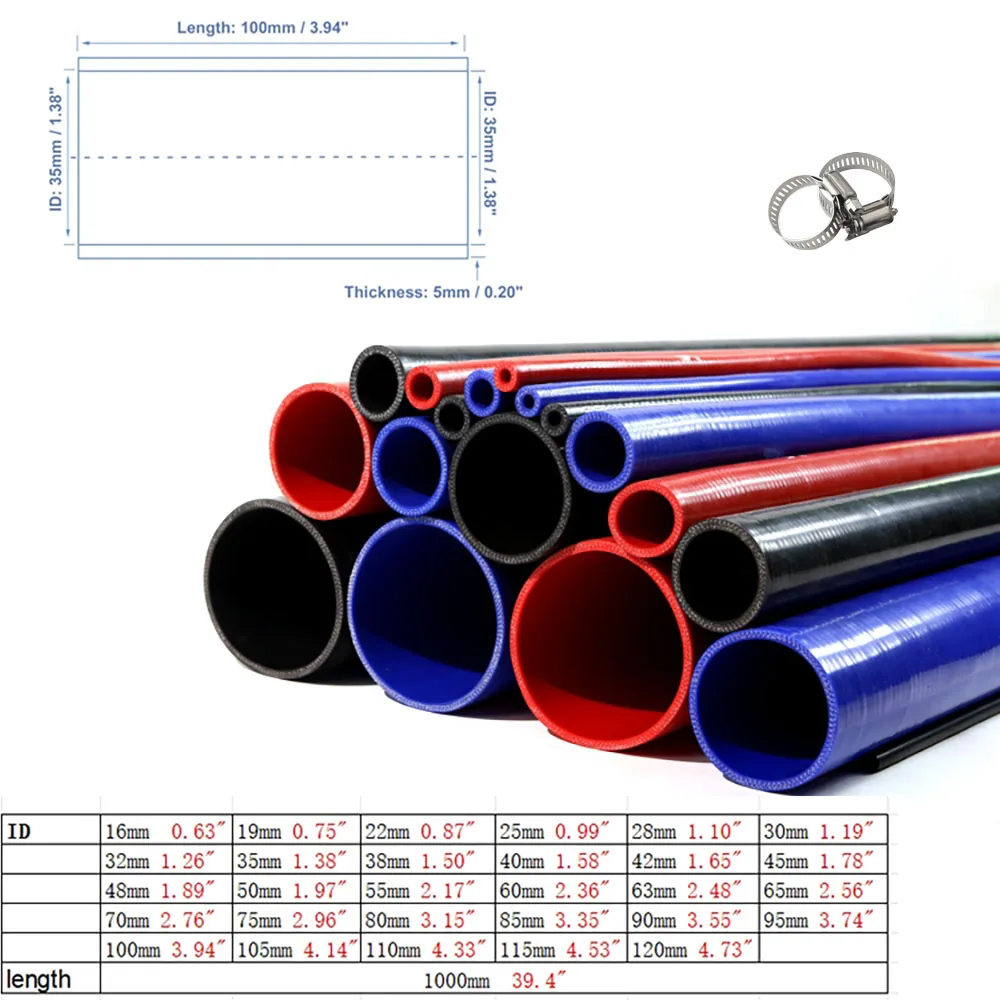 Silicone hose high temperature resistant connecting tube intercooler hose cuttable rice tube multi-layer laminated silicone crankcase breather hose set heater hose connector