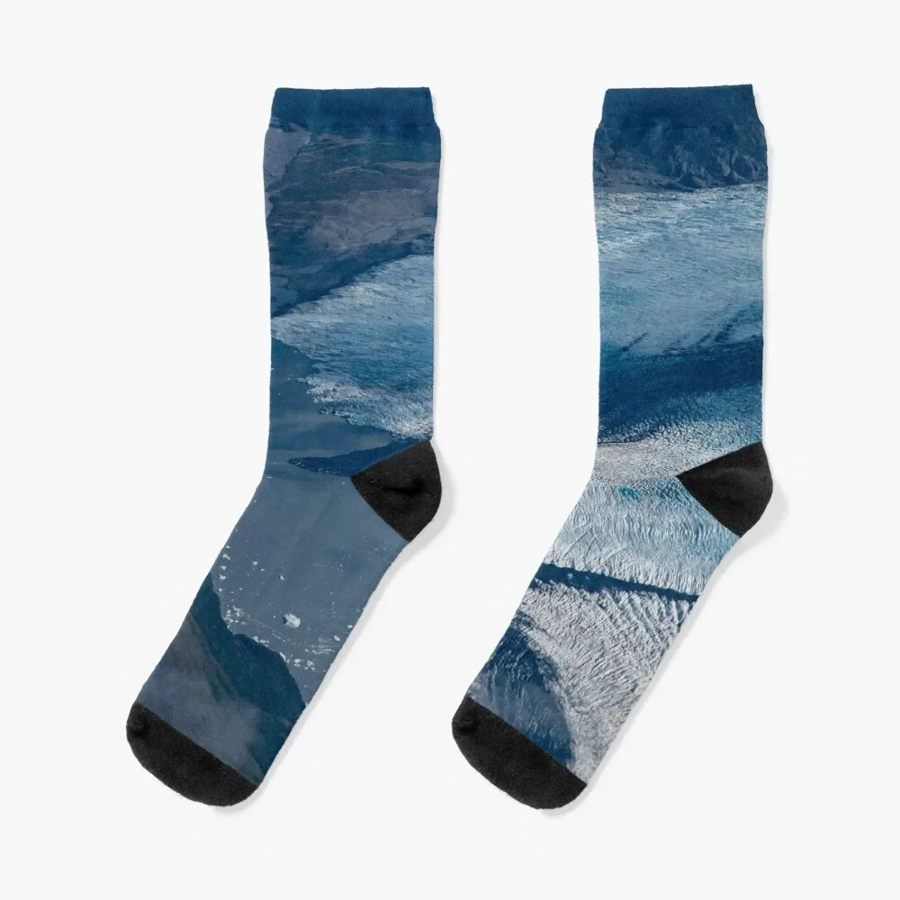 

Aerial Glacier - Alaska Socks New year's Antiskid soccer summer Socks Women Men's