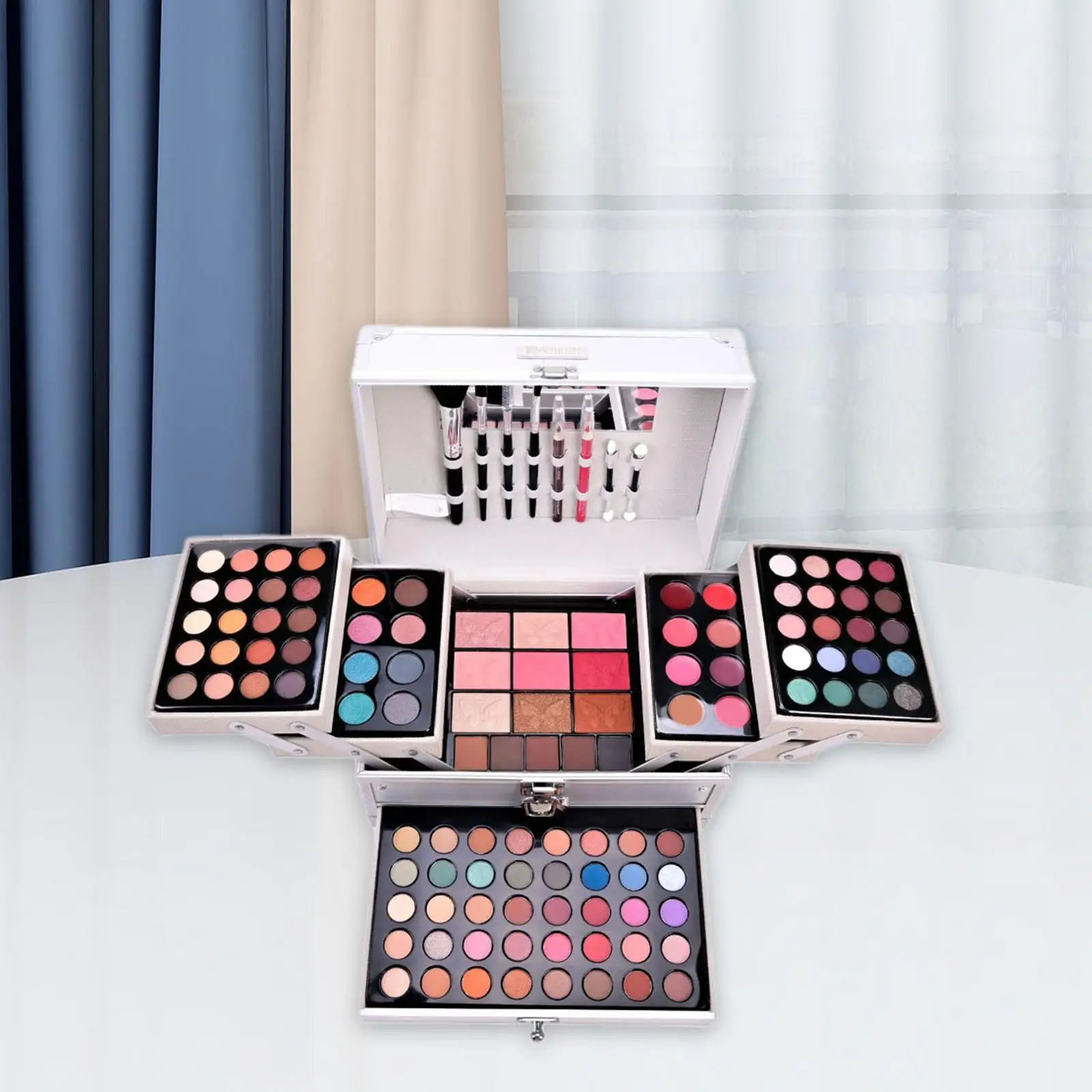 Eyeshadow Palette Travel Carry Box Gift Set Makeup Set Palette Makeup Kit for Girls Teenagers Women Friends Valentine's Day Gift