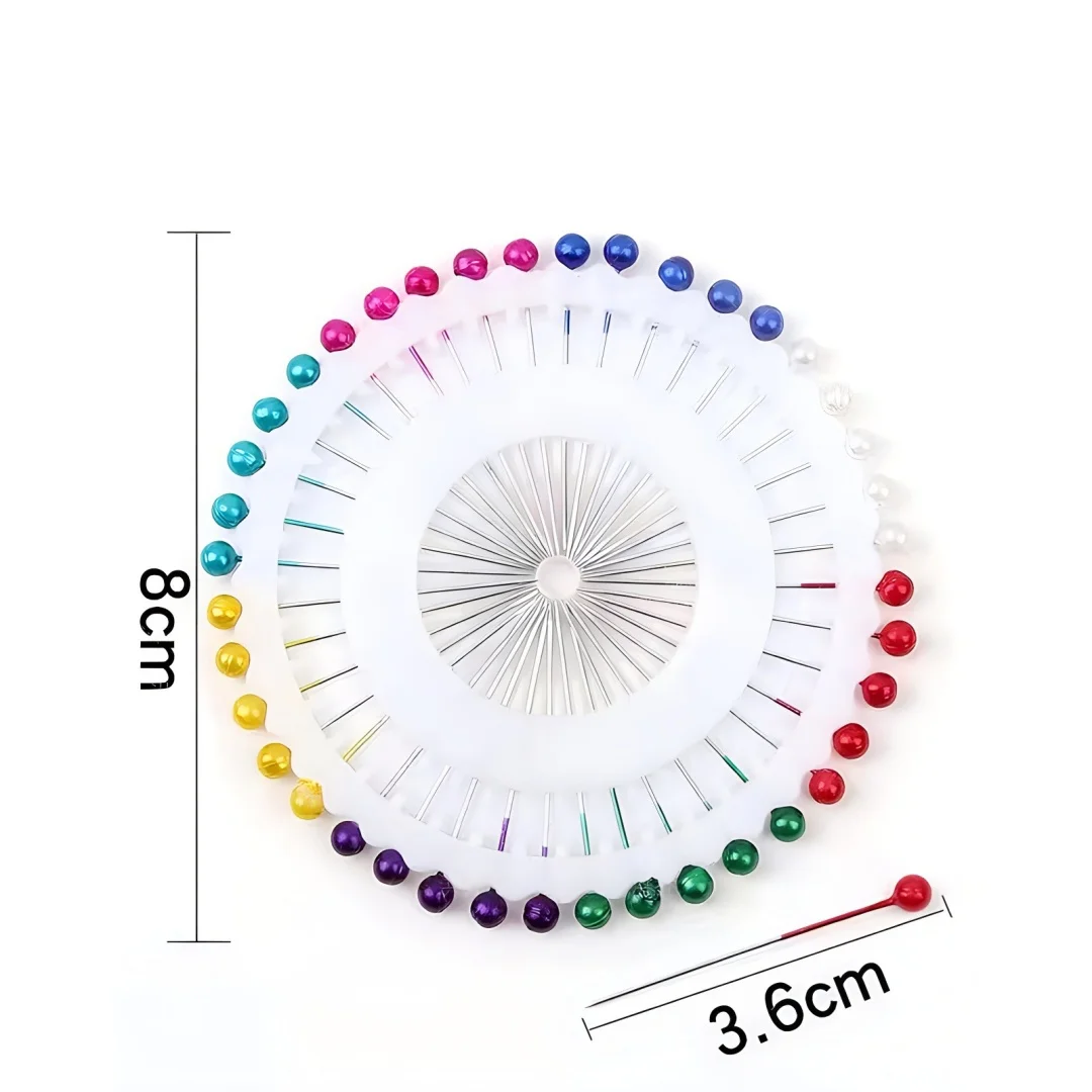 40Pcs 컬러 포지셔닝 비드 바늘, 대형 헤드 핀, 쉐이핑 라이트 바늘, 대형 디스크 고정 쥬얼리 컬러 비드 바늘, 바느질 포지셔닝 바늘, 컬러로 구별하기 쉬운 포지셔닝 바늘
