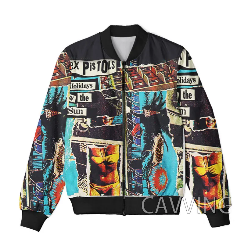 CAVVING 3D Printed  Rock band Sex Pistols  Zipper Bomber Jackets Men Overcoat Mens Coat Zip Up Jackets for Women/Men 4