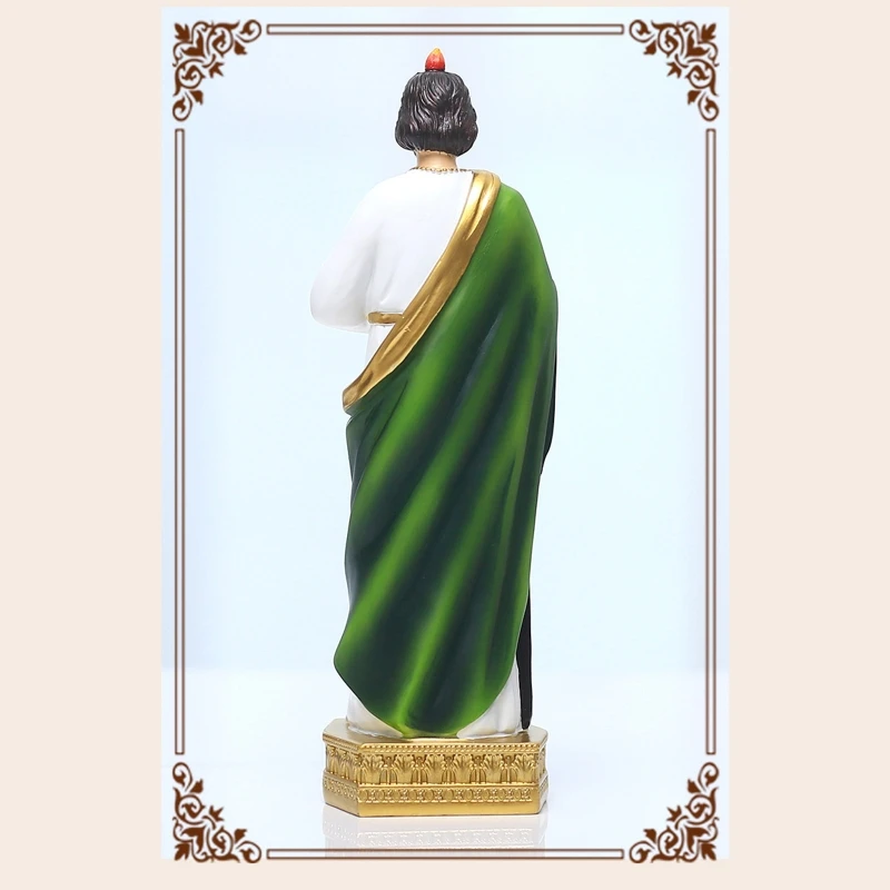 Christian Statue 95AA Saint Jude Statue Catholic Christian Hand Painted Holy Religious Figurine for Home Bedroom Church Decoration Gift