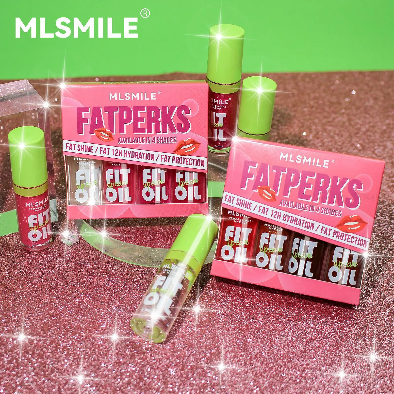 Lip Glaze Lip Plumper 4Pcs/Set Jelly Lip Plumping Oil Transparent Long Lasting Moisturizing Lip Care Hydrating Glaze Make Up Liquid Lipstick