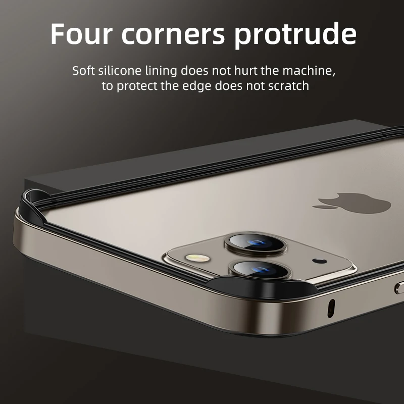 Premium Aluminum & Silicone Anti-Collision Phone Frame Luxury Case
